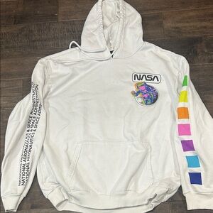 Vintage hyper space Hoodie with Multicolor Accents